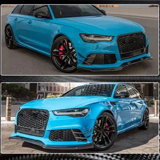 Front bumper covers (for RS6, 4 pcs, Carbon) photo 3