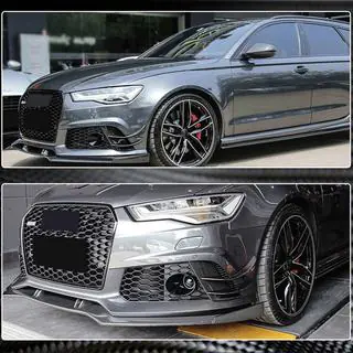 Front bumper covers (for RS6, 4 pcs, Carbon) photo 4