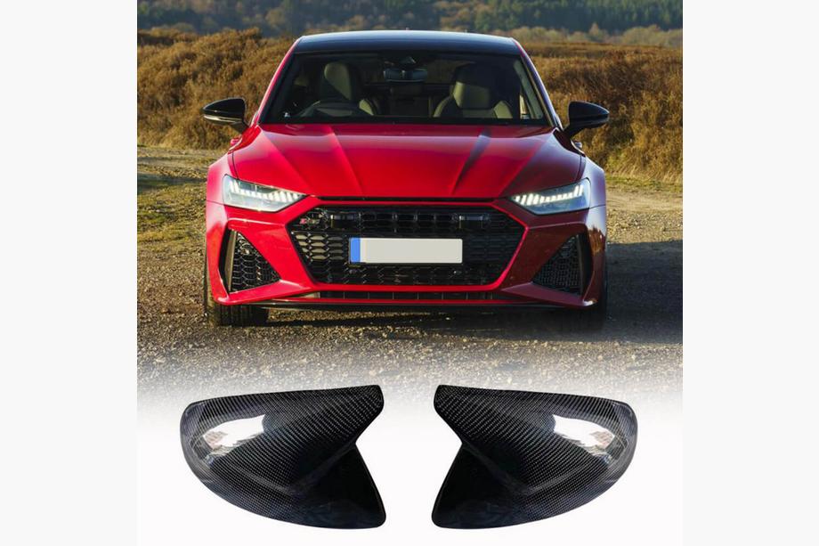 Audi A6 C8 2018–2025 Mirror Covers, Replacement Style (Carbon) V2 Photo 1