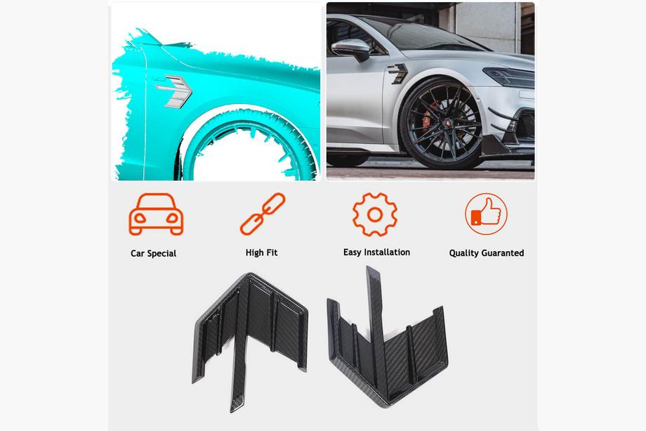 Audi A7 2018- Fender Covers (2018-2022, Dry Carbon) Photo 2