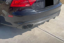 Audi A7 2010-2018 Rear Bumper Diffuser V2 (for S-Line, 2010-2014, Carbon) photo 4