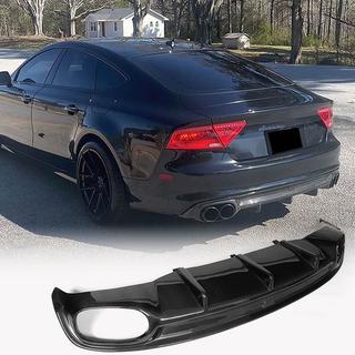 Rear Bumper Diffuser V2 (for S-Line, 2010-2014, Carbon) photo 1