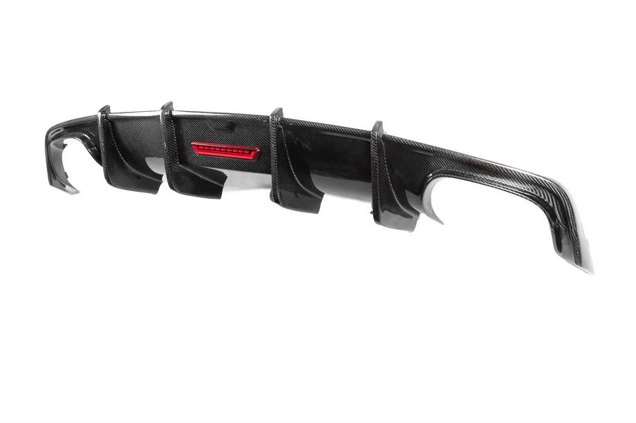 Audi A7 2010-2018 Rear Bumper Diffuser (for S-Line, 2014-2018, Carbon) Image