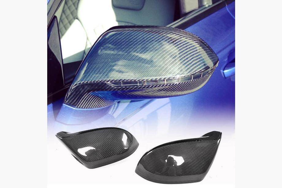 Audi A7 2010-2018 Replacement Side Mirror Covers Pair (Carbon) V2 Image
