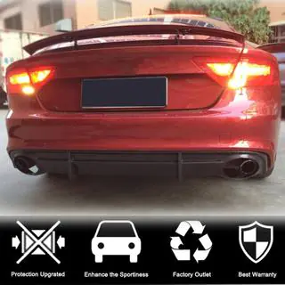 Rear Bumper Diffuser V3 (for S-Line, 2010-2014, Carbon) photo 2
