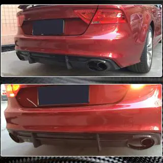 Rear Bumper Diffuser V3 (for S-Line, 2010-2014, Carbon) photo 3