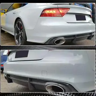 Rear Bumper Diffuser V3 (for S-Line, 2010-2014, Carbon) photo 4