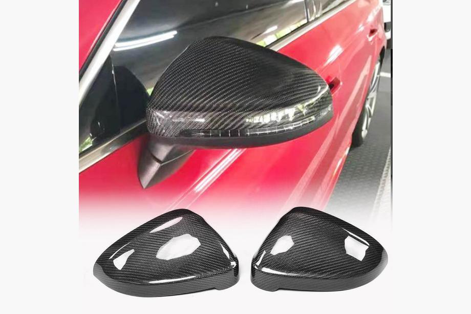 Audi A4 B9 2015-2024 Mirror Covers V2 (2015-2019, Carbon) Image