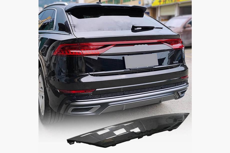 Audi Q8 2018- Carbon License Plate Trim (2019-2022) Image
