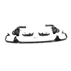 Audi Q8 2018- Rear bumper diffuser with exhaust tips (Black) photo 1