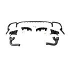 Audi Q8 2018- Rear bumper diffuser with exhaust tips (Black) photo 3