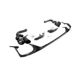 Rear bumper diffuser with exhaust tips (Black) photo 2