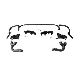 Rear bumper diffuser with exhaust tips (Black) photo 3
