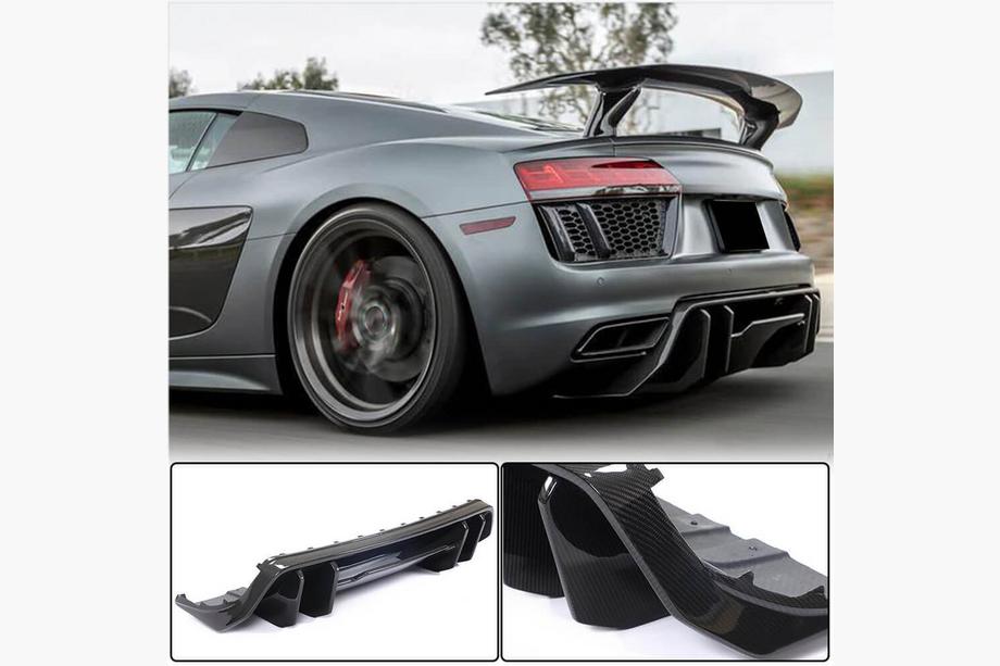 Audi R8 2015- Rear Bumper Diffuser V1 (2015-2020, Carbon) Image