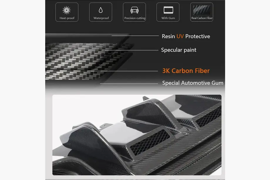 Rear Diffuser V1 (for Spyder 2020+, Carbon) photo 4
