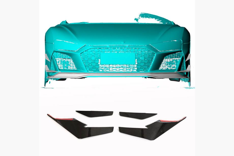 Audi R8 2015- Front Bumper Extensions V2 (2023+, Carbon) Image