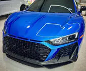 Audi R8 2015- Front Bumper Lip V1 Overlay (Carbon) photo 3