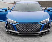 Audi R8 2015- Front Bumper Lip V1 Overlay (Carbon) photo 5