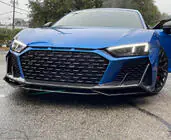Audi R8 2015- Front Bumper Lip V1 Overlay (Carbon) photo 6