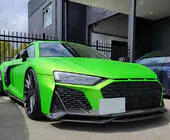 Audi R8 2015- Front Bumper Lip V1 Overlay (Carbon) photo 7