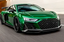 Audi R8 2015- Front Bumper Lip V1 Overlay (Carbon) photo 1
