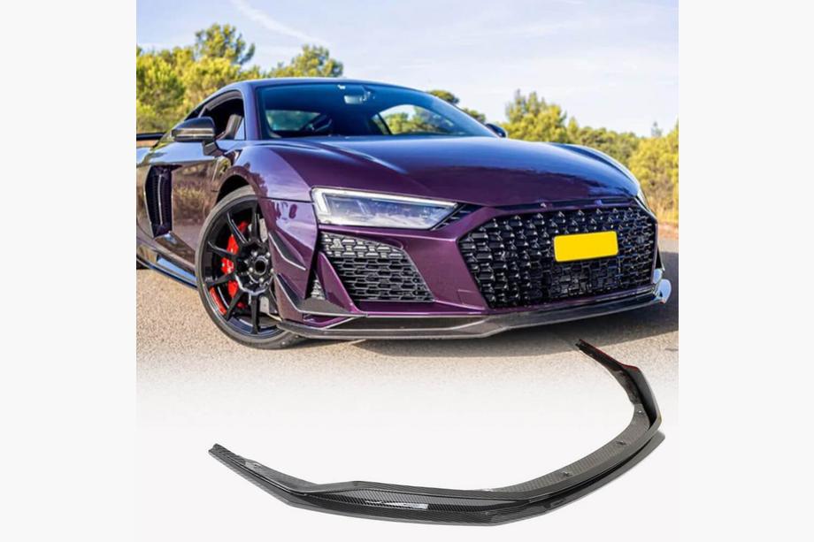 Audi R8 2015- Front Bumper Lip V2 (2023+, Carbon) Image
