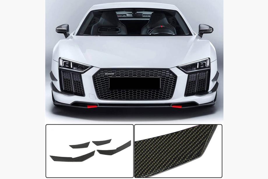 Audi R8 2015- Front bumper extensions V3 (2015-2020, Carbon) Image
