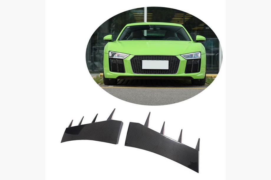 Audi R8 2015- Front bumper extensions V2 (2015-2020, Carbon) Image