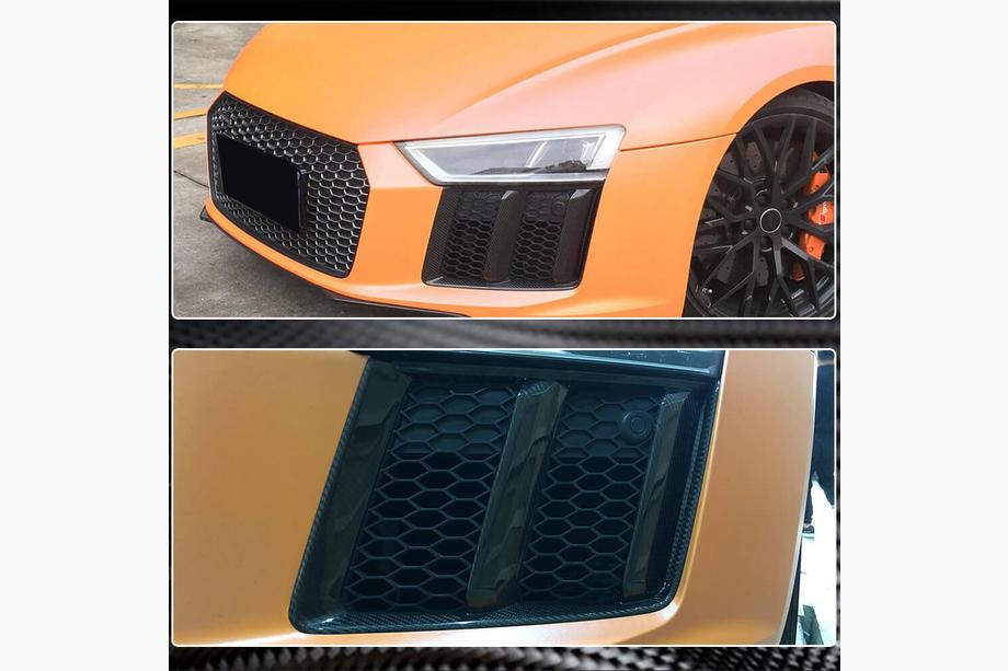 Audi R8 2015- Front bumper extensions V1 (2015-2020, Carbon) Photo 5