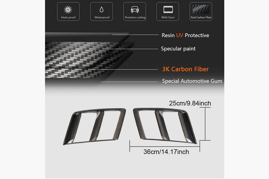 Audi R8 2015- Front bumper extensions V1 (2015-2020, Carbon) Photo 6