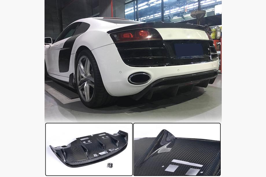 Audi R8 2006-2015 Rear Bumper Diffuser (Carbon) Image