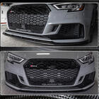 Audi A3 2012-2020 Front Bumper Lip Spoiler V5 (for RS3 Sedan 2017-2020, Carbon) photo 4