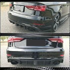 Audi A3 2012-2020 Rear Bumper Diffuser with LED Brake Light V2 (for RS3 2017-2019, Carbon) photo 3