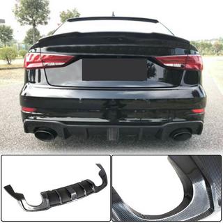 Rear Bumper Diffuser with LED Brake Light V2 (for RS3 2017-2019, Carbon) Audi A3 2012-2020 photo 1