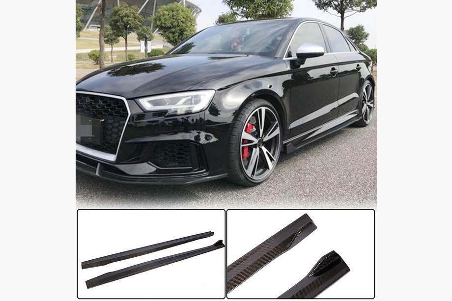 Audi A3 2012-2020 Side Skirts (for RS3 Sedan 2017-2019, Carbon Fiber) Image