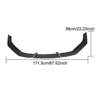 Front bumper lip spoiler V4 (for RS3 Sedan 2017-2020, Carbon) Audi A3 2012-2020 photo 2
