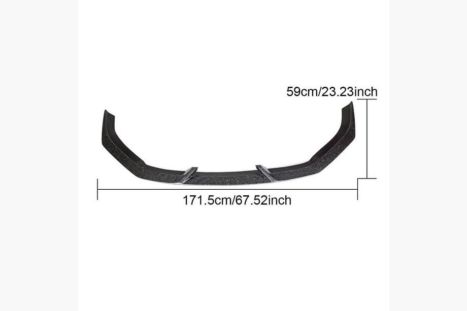 Audi A3 2012-2020 Front bumper lip spoiler V4 (for RS3 Sedan 2017-2020, Carbon) Photo 2