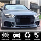 Audi A3 2012-2020 Front bumper lip splitters V3 (for RS3 Sedan 2017-2020, Carbon) photo 2