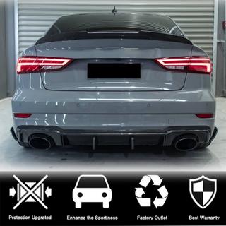 Rear bumper diffuser V1 (for RS3 Sedan 2017-2019, Carbon) Audi A3 2012-2020 photo 3
