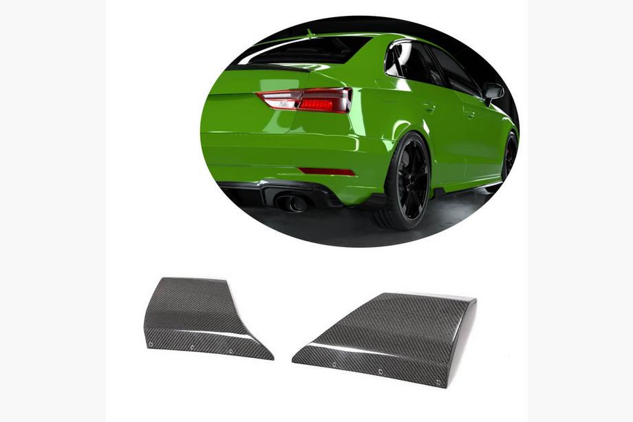 Audi A3 2012-2020 Rear bumper flaps (for RS3 Sedan 2017-2019, Carbon) Image