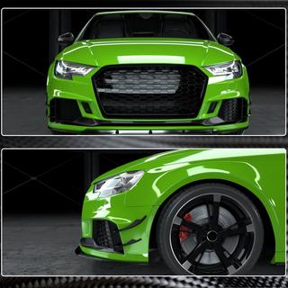 Front bumper lip V2 (for RS3 Sedan 2017-2020, Carbon) Audi A3 2012-2020 photo 4