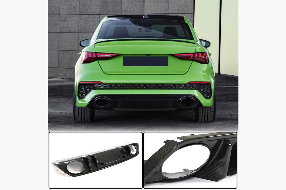 Audi A3 2020- Rear bumper diffuser (for RS Sedan, carbon) Image