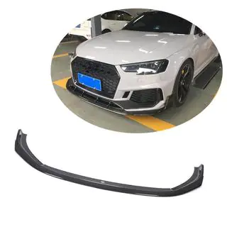 Front Bumper Lip V1 for RS4 Avant 2019-2021 Carbon photo 1