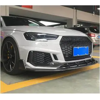 Front Bumper Lip V1 for RS4 Avant 2019-2021 Carbon photo 3