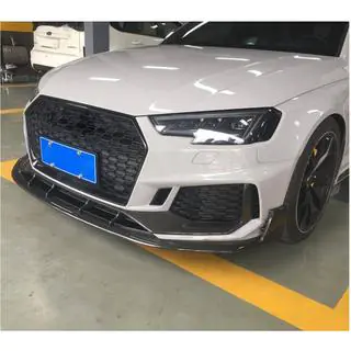 Front Bumper Lip V1 for RS4 Avant 2019-2021 Carbon photo 4