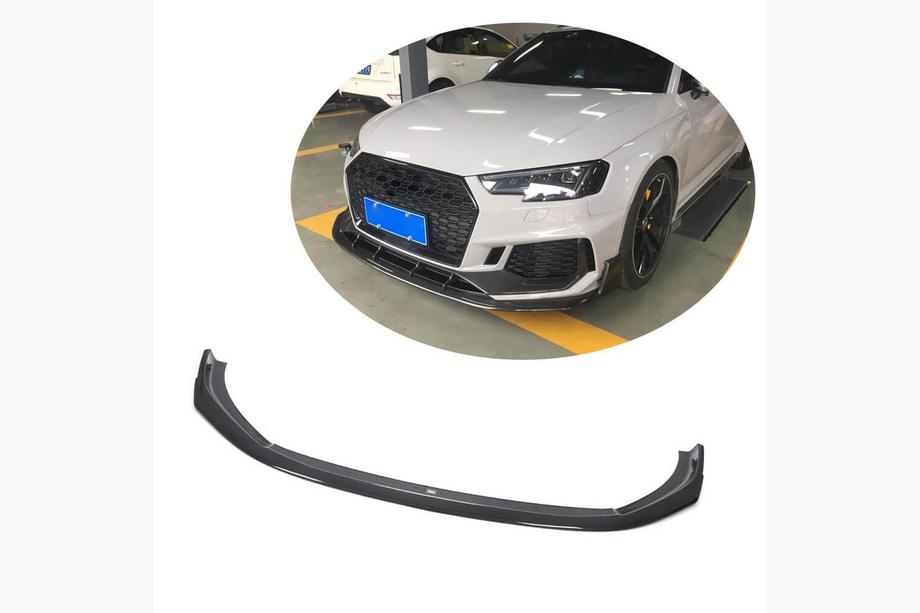 Audi A4 B9 2015-2024 Front Bumper Lip V1 for RS4 Avant 2019-2021 Carbon Image