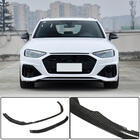 Audi A4 B9 2015-2024 Front Bumper Lip V2 for RS4 Avant 2019-2021 Carbon photo 1