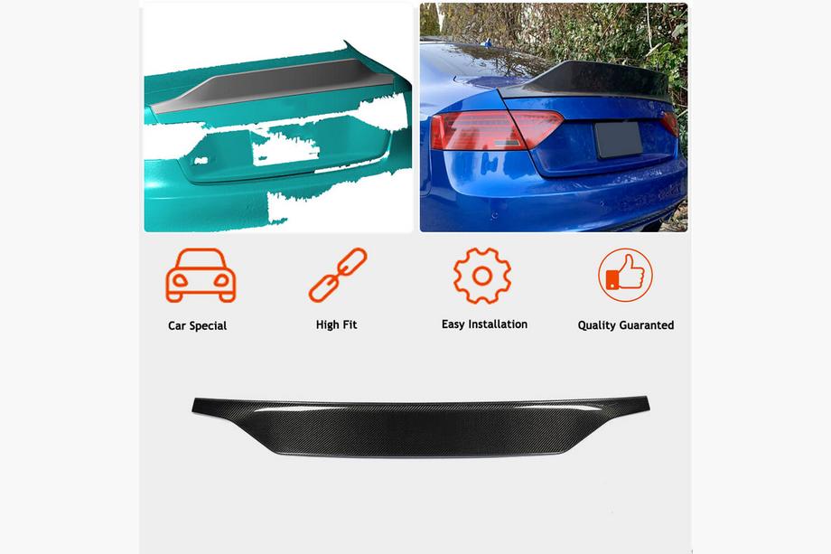 Audi A5 2007-2015 Spoiler V3 (for Coupe, Carbon) Photo 2