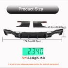 Audi A6 C8 2018–2025 Rear Bumper Diffuser (for RS6, Carbon) photo 4
