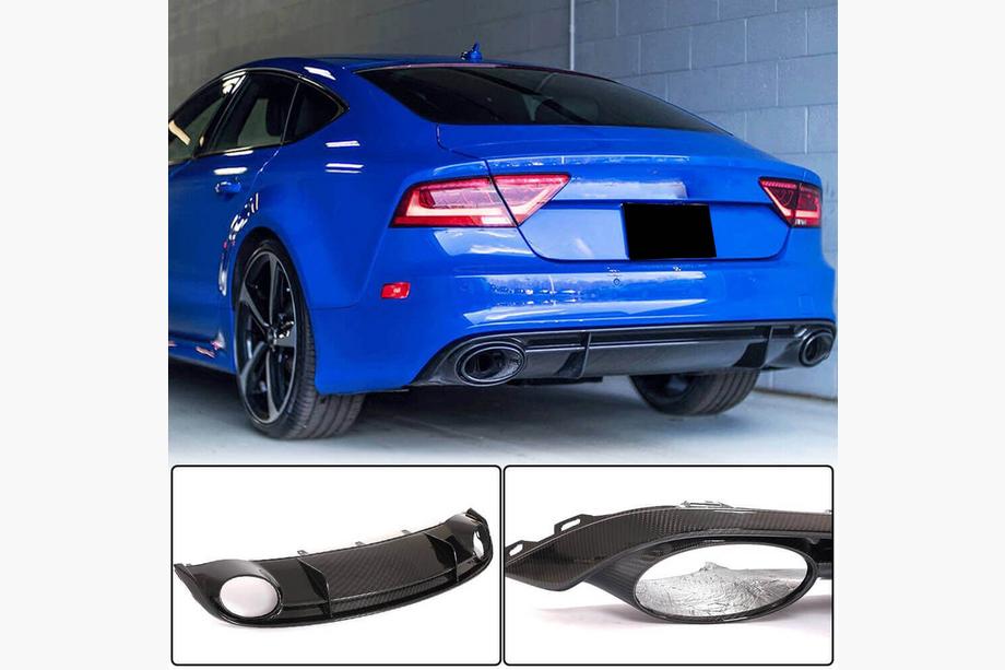 Audi A7 2010-2018 Rear Bumper Diffuser (Carbon) Image